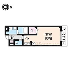 CalmlyLife 1Kの間取図画像