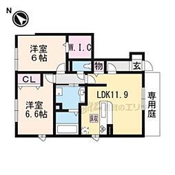 アリエッタ 2LDKの間取図画像
