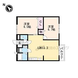 エフバージェ 3DKの間取図画像