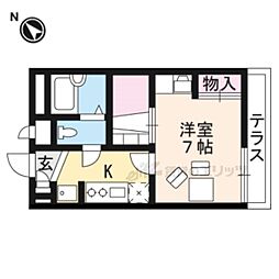 レオパレスシャトー大津 1Kの間取図画像