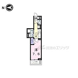 サピー日英III 1Kの間取図画像