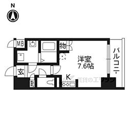 エスリード烏丸五条駅前 1Kの間取図画像