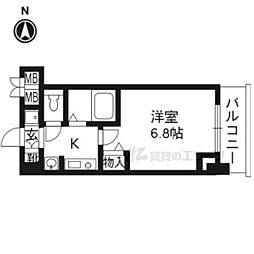 ベラジオ河原町御池 1Kの間取図画像