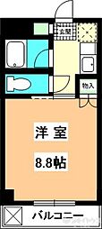 コーポ陽向 1Kの間取図画像