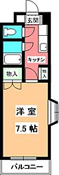 ジョイフル第2朝生田 1Kの間取図画像