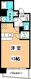 ピリカコスモス 1Kの間取図画像