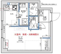 万代ファーストハイツ ワンルームの間取図画像
