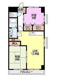 アークヒルズ上近江 2LDKの間取図画像