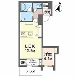 シャーメゾン東幸町 1LDKの間取図画像