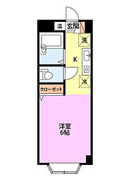 Lily-be笹口 ワンルームの間取図画像
