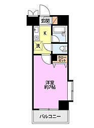 燕三条エクスプレスハイツ 1Kの間取図画像