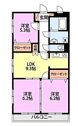 Fu-Rin-Kan 3LDKの間取図画像