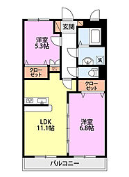 Fu-Rin-Kan 2LDKの間取図画像