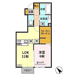 ベストハウス3 1LDKの間取図画像