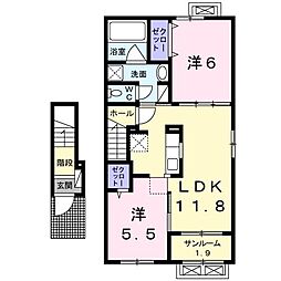 サファイア・スクエア 2LDKの間取図画像