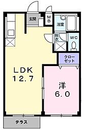エルディムLIFEB 1LDKの間取図画像
