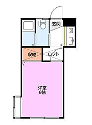 アリス新潟大学前第一 1Kの間取図画像
