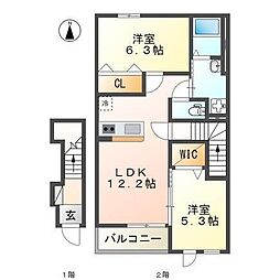 間取図画像 2LDK