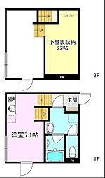 Ruhe 1階1Kの間取り