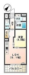 サンパティア基山 1LDKの間取図画像