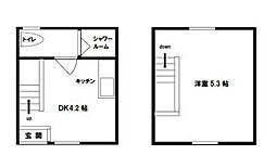 ikka豆津B 1DKの間取図画像