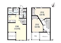 プレミアムアイランド上峰3 2LDKの間取図画像