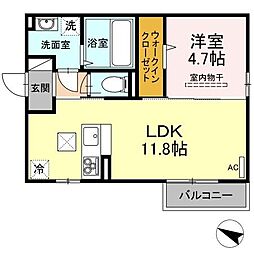 リベルタ 1LDKの間取図画像