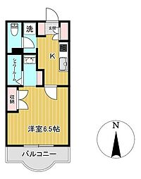 JR仙石線 福田町駅 徒歩21分の賃貸マンション 4階1Kの間取り