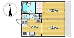 ルミエール上杉 2Kの間取図画像