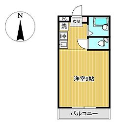 ハイツA&K ワンルームの間取図画像