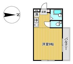 ハイツA&K ワンルームの間取図画像