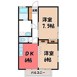 間取図画像 2DK