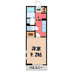 西川田駅 4.5万円