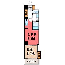 松ヶ峰テラス  ｜ 栃木県宇都宮市西2丁目（賃貸マンション1LDK・5階・37.68㎡） その2