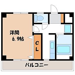 ヴェルドールマンション 2階1Kの間取り