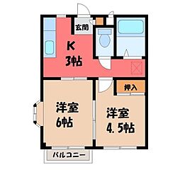 間取図画像 2K