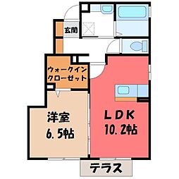すいよう 1階1LDKの間取り