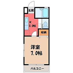 プリムローズ・K 1Kの間取図画像