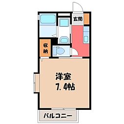 ソル・ビエント 1Kの間取図画像