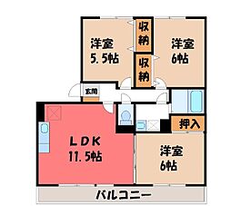 間取図画像 3LDK