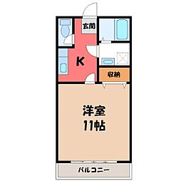 MKコーポエフ 1Kの間取図画像