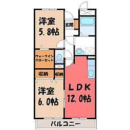 グレイスフルT・K 2LDKの間取図画像