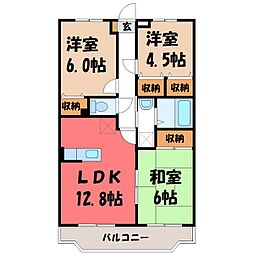 サンツ・ヤマモトC 3LDKの間取図画像