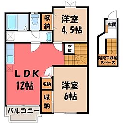 プルミエ 2LDKの間取図画像