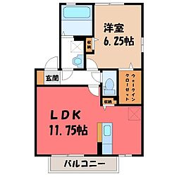 エヲコルトD 1LDKの間取図画像
