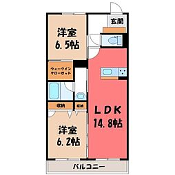 FREEDEN和興3 2LDKの間取図画像