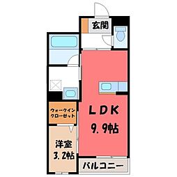 フォーリア 1SKの間取図画像