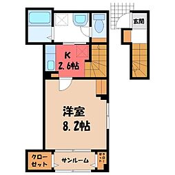 ヴァイスハイト 1Kの間取図画像