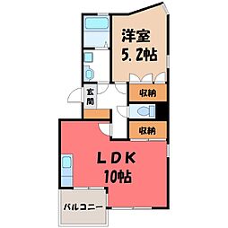 COURTVILLAGE今泉 1LDKの間取図画像