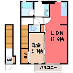 プルミエ 1LDKの間取図画像